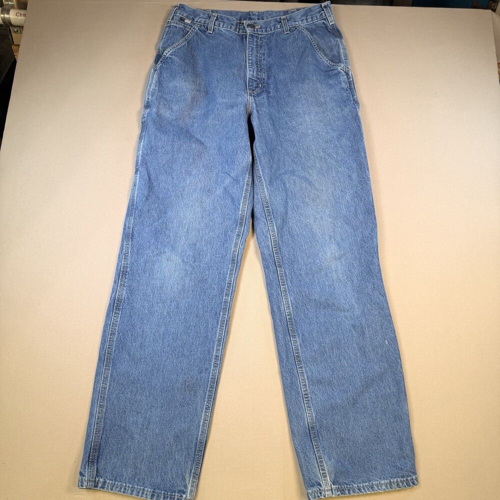 Carhartt FR Jeans Mens 34x34 Blue FRB13 DNM Relaxed Fit Flame Resistant Work